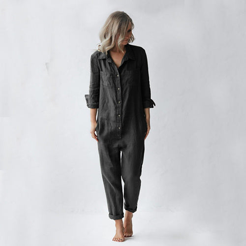 Relaxed Utility Jumpsuit - Front View