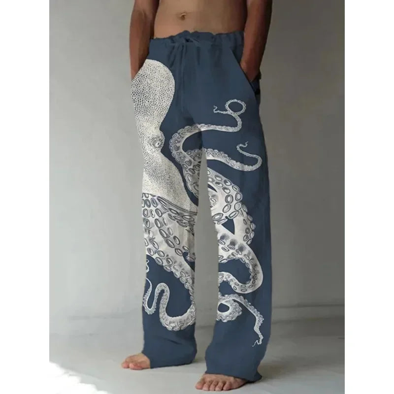 Octopus Print Pants