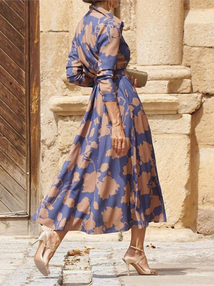Floral Button-Up Maxi Dress - Side View