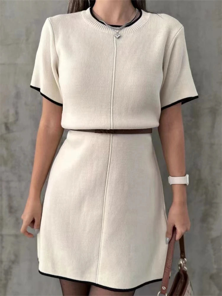 Knitted A-Line Mini Dress