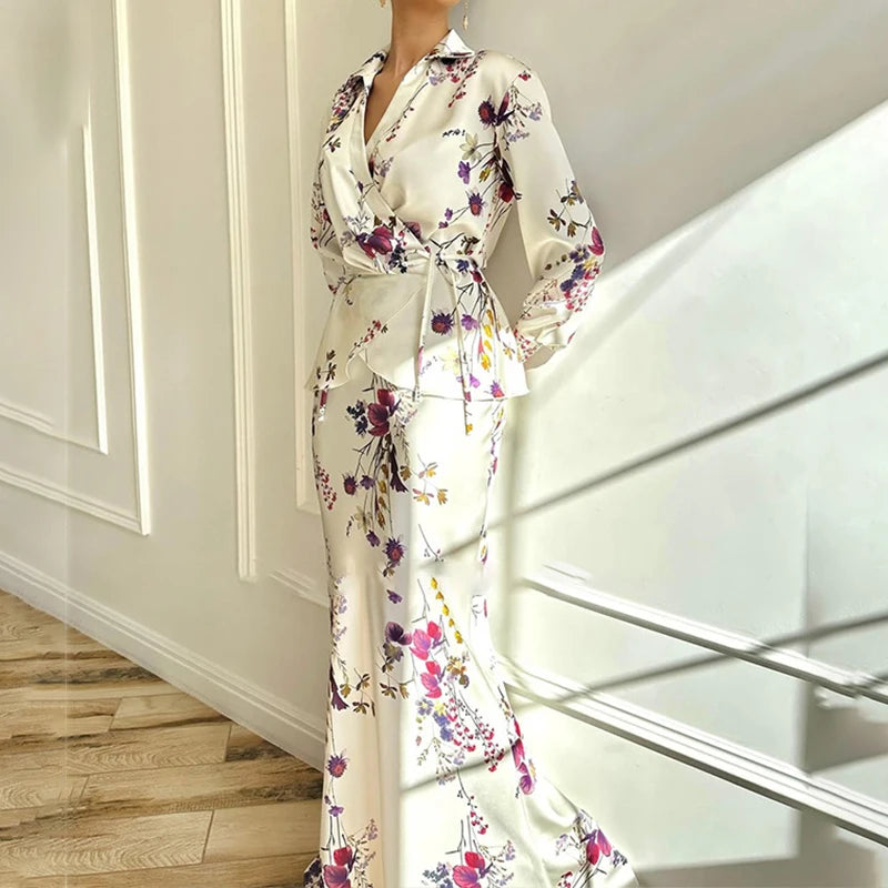 Floral Wrap Maxi Dress - Side View
